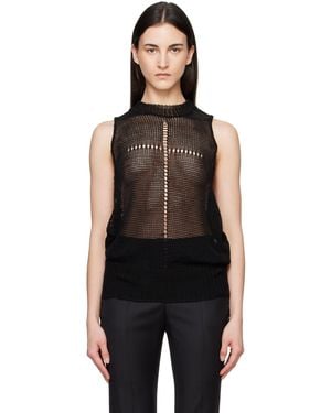 MATIERES FECALES Rivage Knit Tank Top - Black