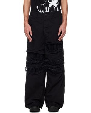 Julius Destroy baggy Jeans - Black