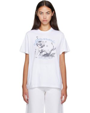 Ganni Future Jersey Washed Mermaid T-Shirt - White