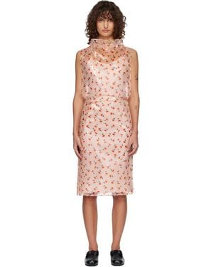 Jil Sander Floral Lined Midi Dress - Black