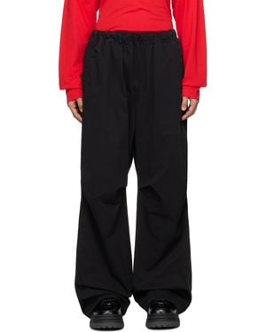 we11done Tucked Wide Trousers - Black