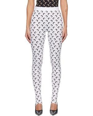 Marine Serre Recycled Moon Jersey Stirrup Leggings - Black