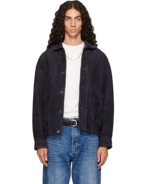 Arma Plato Suede Jacket - Blue
