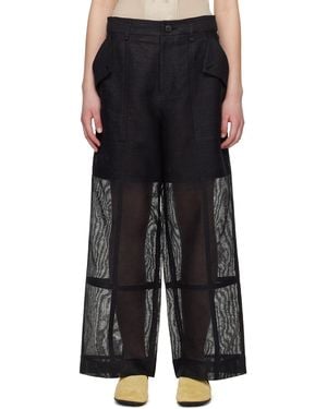 Issey Miyake Papyrus Trousers - Black