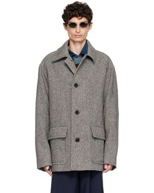 Dries Van Noten Wool Tweed Jacket - Grey