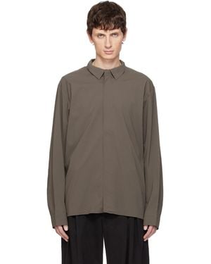 Veilance Taupe Metry Shirt - Black