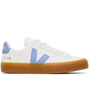 Veja ホワイト&ブルー Campo レザースニーカー - ブラック