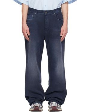 Balenciaga Curved Knee Jeans - Blue