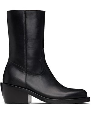 Dries Van Noten Zip Boots - Black