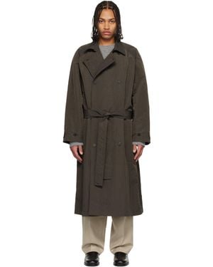 LE17SEPTEMBRE Crisp Raglan Trench Coat - Black