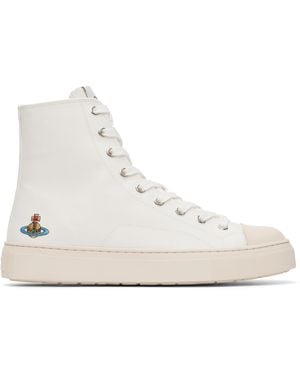 Vivienne Westwood High Top Plimsoll Trainers - White