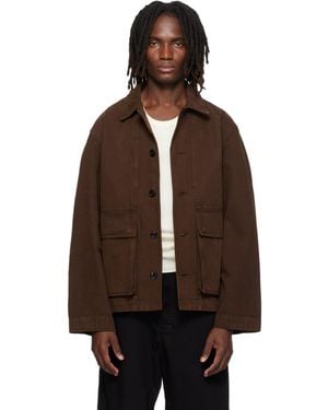 Lemaire Boxy Denim Jacket - Brown