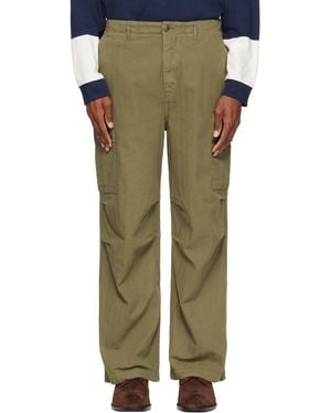 Palmes Herringbone Cargo Pants - Green