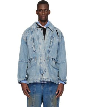 ANDERSSON BELL Jewelled Denim Jacket - Blue
