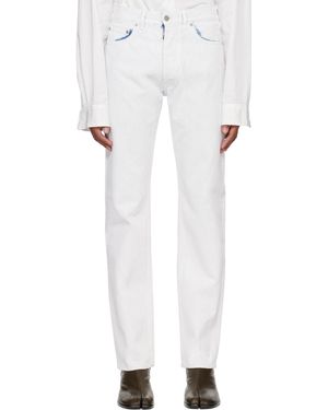 Maison Margiela ホワイト ストレートレッグ ジーンズ