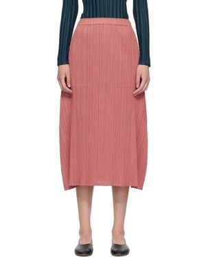 Pleats Please Issey Miyake Monthly Colours October Maxi Skirt - Pink