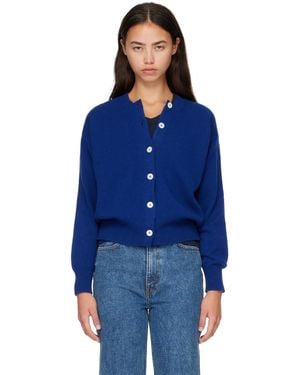 &Daughter Ada Crewneck Cardigan - Blue