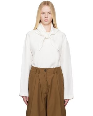 Studio Nicholson Off- Bute Linen Blouse - White