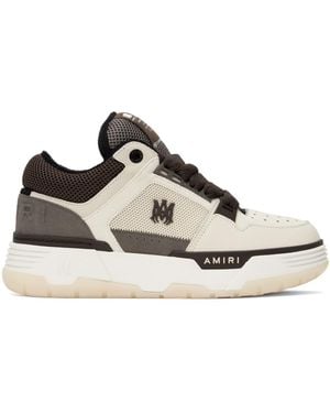 Amiri オフホワイト＆ブラウン Ma-1 スニーカー