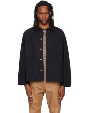 Nudie Jeans Howie Duck Canvas Chore Jacket - Black