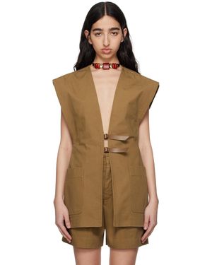 Isabel Marant Tan Falila Vest - Multicolour