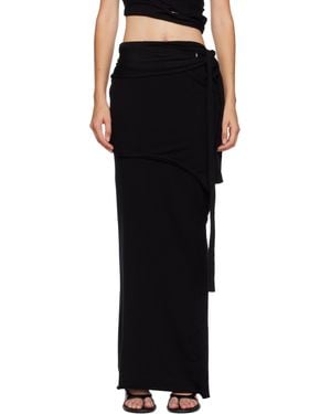 OTTOLINGER Lounge Drape Maxi Skirt - Black