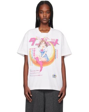 Doublet Off- Anime Print T-Shirt - White