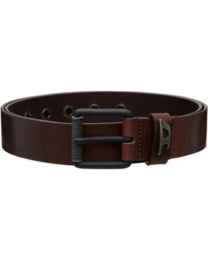 DIESEL 3.5Cm Shiny Leather Belt - Brown