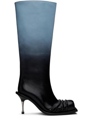 FIDAN NOVRUZOVA Stiletto Heel Classic Square Toe Boots - Black