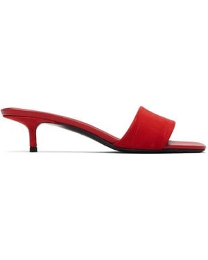 Loulou de Saison Sarafina Kitten Mule Heeled Sandals - Black