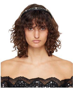 Versace Serre-Tête Noir À Clous - Multicolore