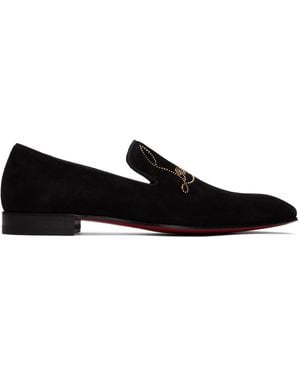 Christian Louboutin Dandelion Strass ローファー - ブラック