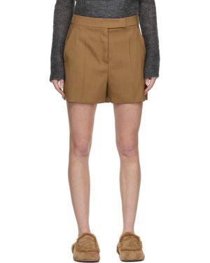 Max Mara Brown Amato Shorts - Black