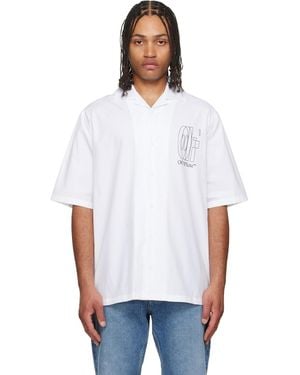 Off-White c/o Virgil Abloh Outline Double Arrow Poplin Bowling Shirt - White