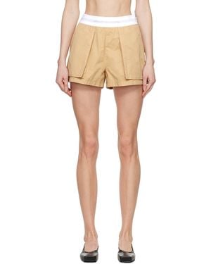 Alexander Wang Logo-Jacquard Cotton Cargo Shorts - Brown