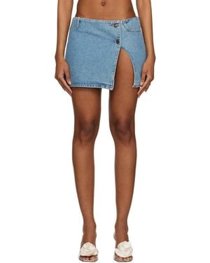 Magda Butrym Ultra Denim Miniskirt - Blue