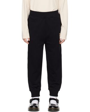 Burberry キッズ｜ブラック Check Label コットン スウェットパンツ