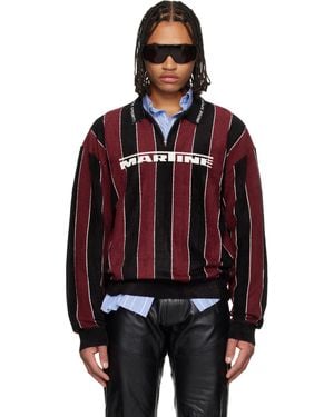 Martine Rose Burgundy & Sporty Logo Polo - Red
