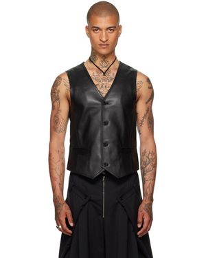 Lu'u Dan Tailored Leather Vest - Black