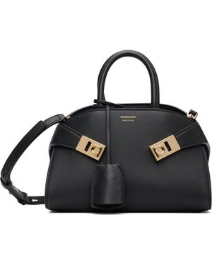 Ferragamo ブラック ミニ Hug Bicolor バッグ