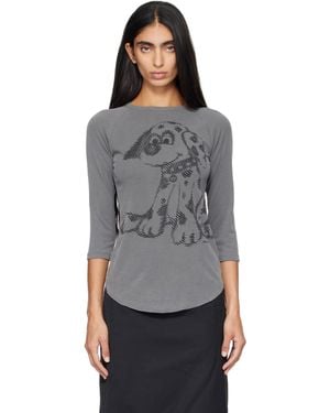 OPEN YY 'Pet Club' Dalmatian Doodle T-Shirt - Grey