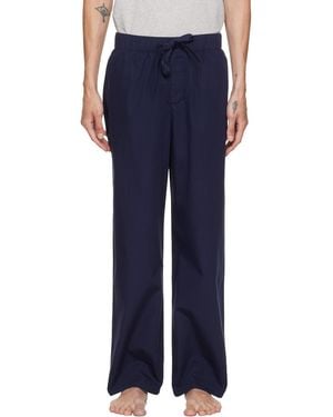 Tekla Poplin Pyjama Trousers - Blue