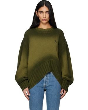 The Attico Sprayed Wool Cashmere Jumper - Green