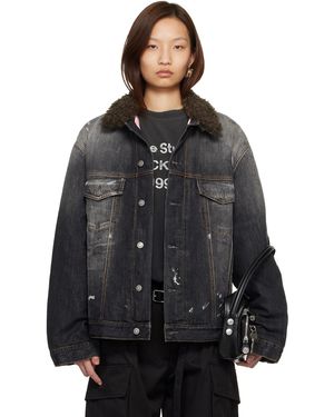 Acne Studios Lined Denim Jacket - Black
