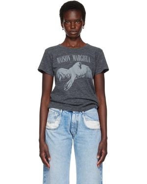 Maison Margiela Bird Fitted T-Shirt - Blue