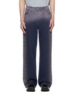 Eckhaus Latta Wide-Leg Jeans - Blue