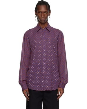 Dries Van Noten Sequinned Shirt - Purple