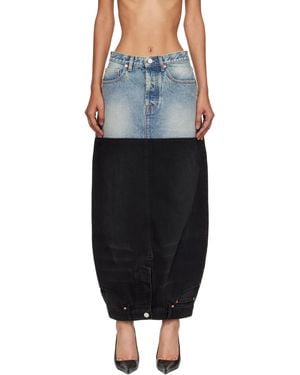 Vetements Double Denim Maxi Skirt - Black