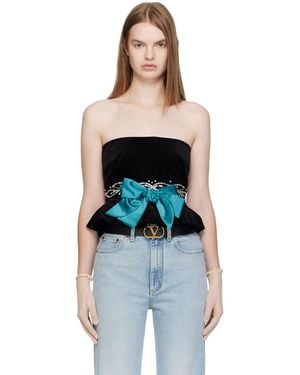 Valentino Velvet Tank Top - Blue