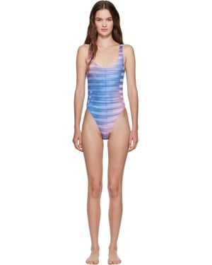 Jean Paul Gaultier ブルー＆ピンク Printed Air スイムウェア - ブラック